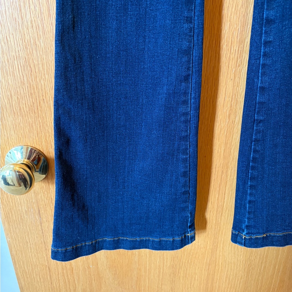 #488 SPANX Dark Indigo High-Rise Flare Jeans. Tall - Picture 6 of 10